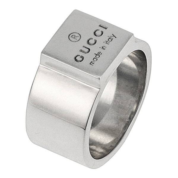 Brandol / GUCCI グッチ 指輪 スクエアモチーフ シルバーリング 12号