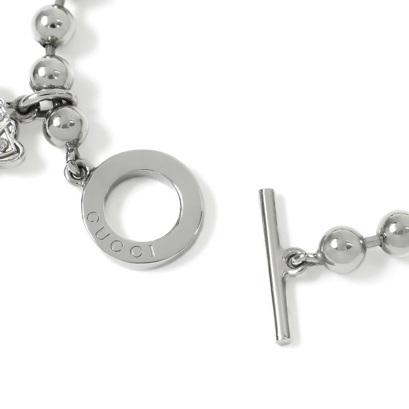 GUCCI グッチ シルバーノットブレスレット 刻印17 GUCCI グッチ シルバーノットブレスレット 刻印17