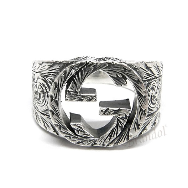 GUCCI リング　10号 GUCCI グッチ ジュエリー 指輪 ロゴ リング 925 シルバー 10号 6.6g