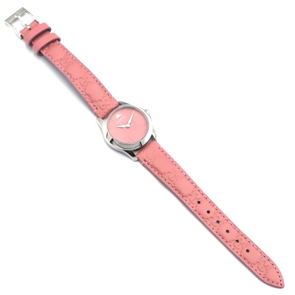 GUCCI ピンク レザー 時計 GUCCI グッチ 腕時計 レディース Gタイムレス G-Timeless 27mm ピンク