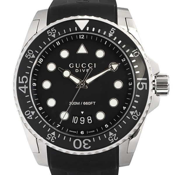 Brandol / GUCCI グッチ メンズ腕時計 DIVE ダイブ 45mm ブラック