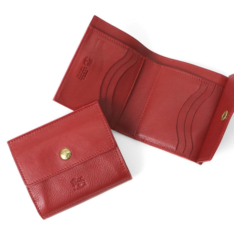 美品　イルビゾンテ　折りたたみ財布　レッド 楽天市場】イルビゾンテ IL BISONTE 二つ折り財布 C0955 245 ROSSO 本