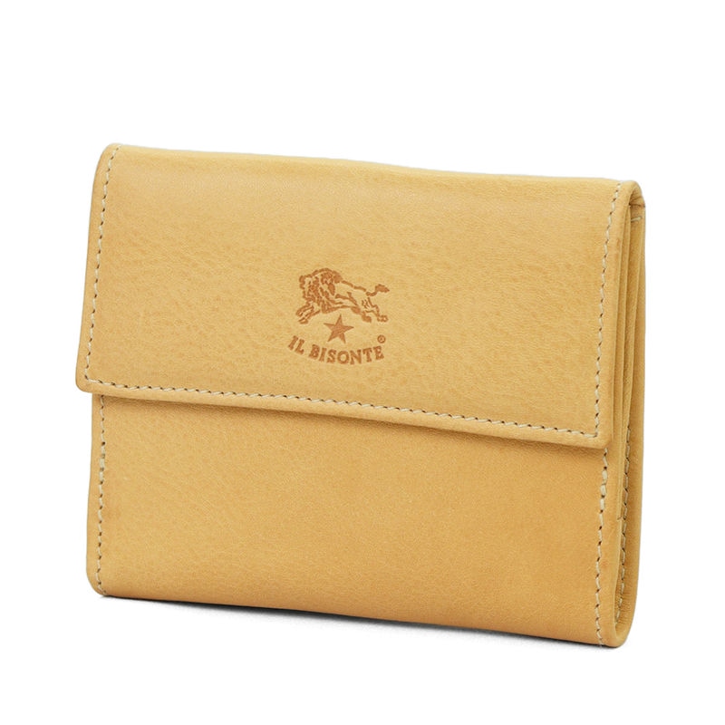 IL BISONTE イルビゾンテ 折り財布 本革 レザー ベージュ SMW044 PV0005 NA113B