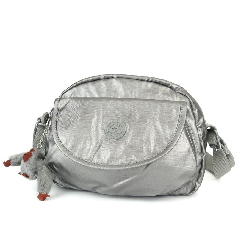 Kipling キプリング ショルダーバッグ 半円型 ポシェット シルバー K701200GA