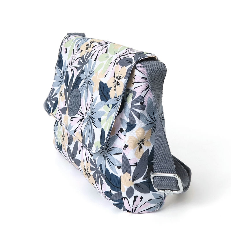 キプリング kipling ショルダーバッグ KI21079FC MELILLO メリロ 斜めがけバッグ FLORAL HARMONY グレー系+マルチカラー キプリング ショルダーバッグ 斜めがけバッグ ナイロン キプリング バッグ バッグ 軽量 旅行 母の日 敬老の日 Brandol / Kipling キプリング ショルダーバッグ MELILLO ボタニカル柄