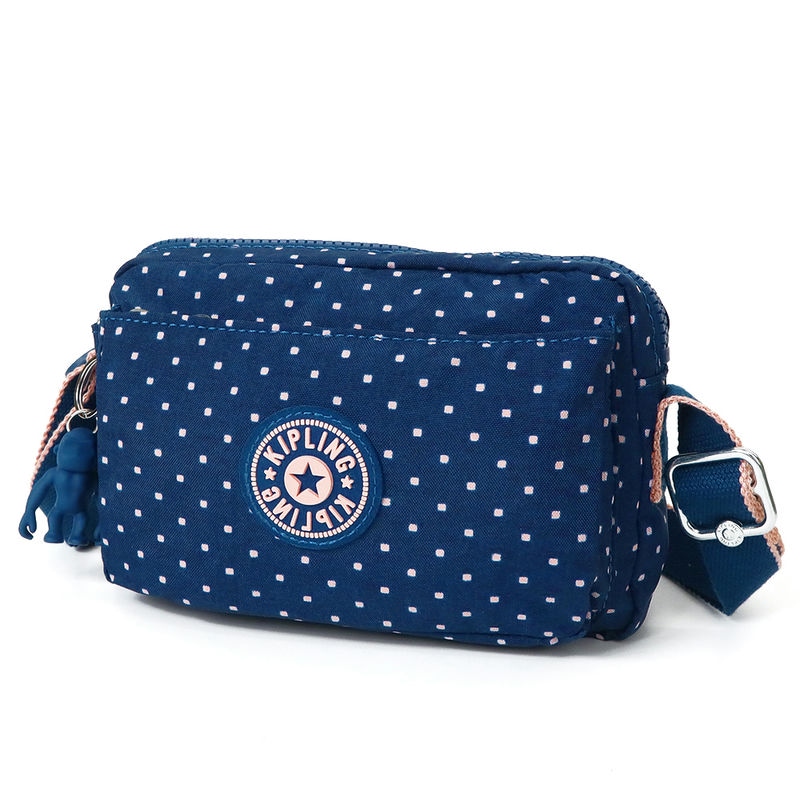 Kipling キプリング ショルダーバッグ ABANU アバヌ ドット柄 カメラバッグ ブルー×ピンク KI3942SH5
