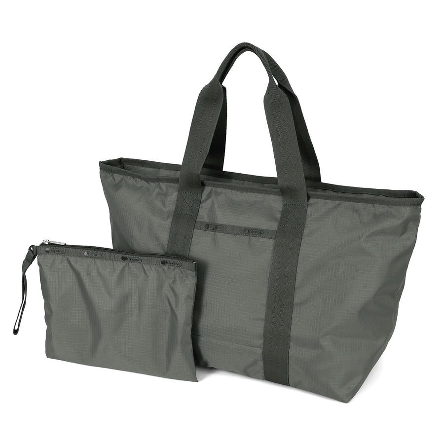 LeSportsac レスポートサック トートバッグ ポーチ付 無地 グレー 1379 H161