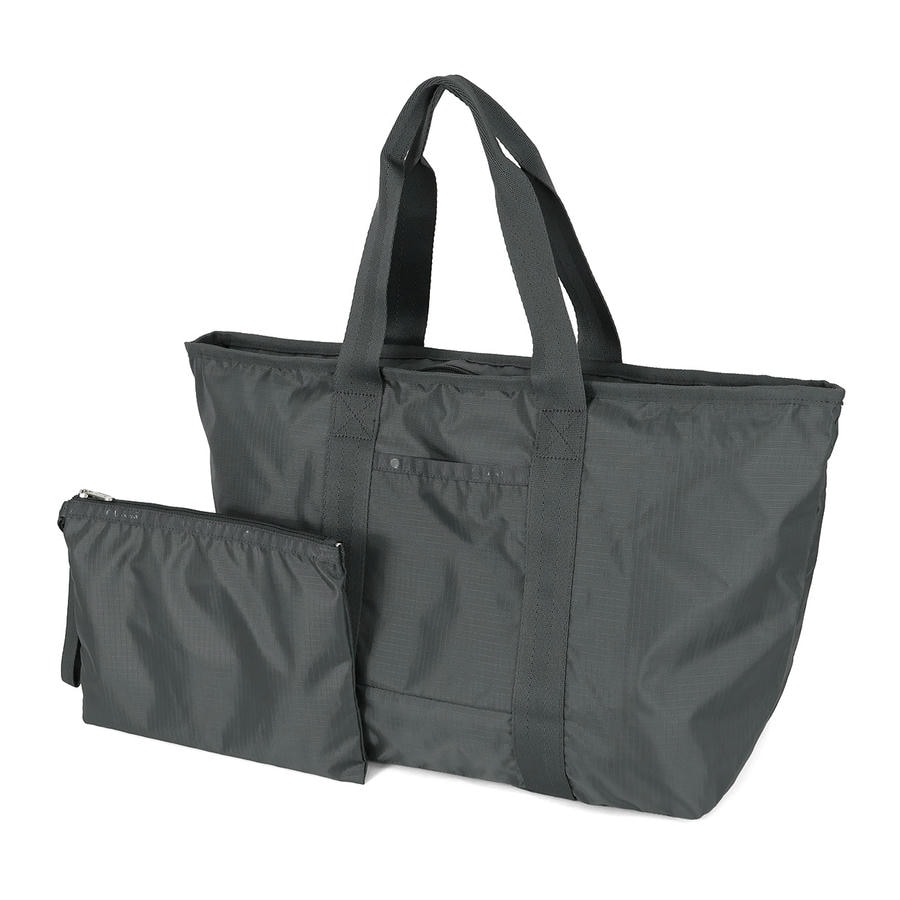 LeSportsac レスポートサック トートバッグ ポーチ付 無地 ダークグレー 1379 LB71