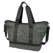 LeSportsac レスポートサック トートバッグ 2way ボストンバッグ ショルダーベルト付 無地 グレー 1381 H161