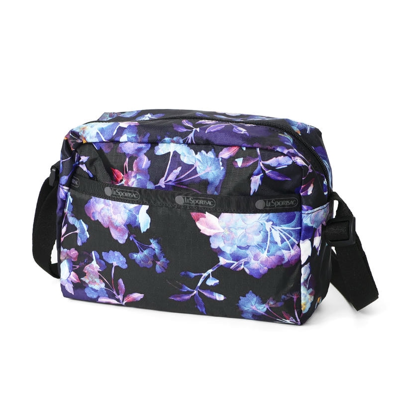 LeSportsac レスポートサック ショルダーバッグ MINI CROSSBODY 花柄 ブラック×ネイビー 2434 E778