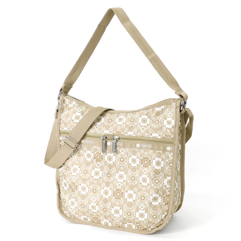 LeSportsac レスポートサック ショルダーバッグ ELIZE HOBO 2way 花柄 ベージュ系 2764 E702