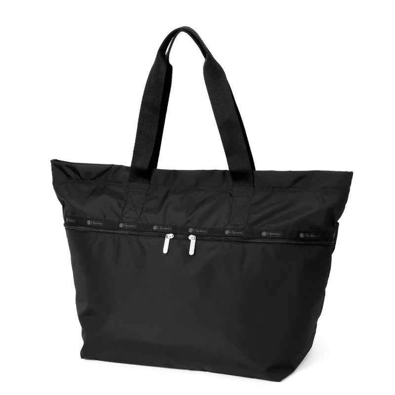 LeSportsac レスポートサック トートバッグ CARLIN ZIP TOP TOTE BAG 無地 ブラック 3688 R086