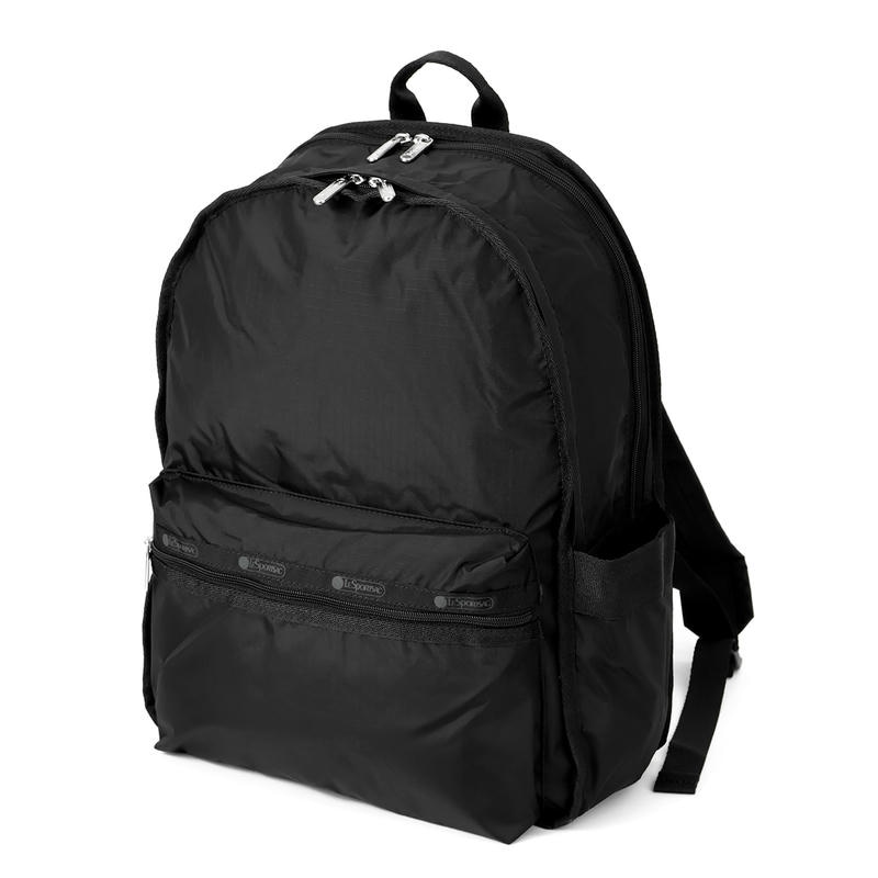LeSportsac レスポートサック リュックサック ROUTE BACKPACK バックパック 無地 ブラック 3747 R086
