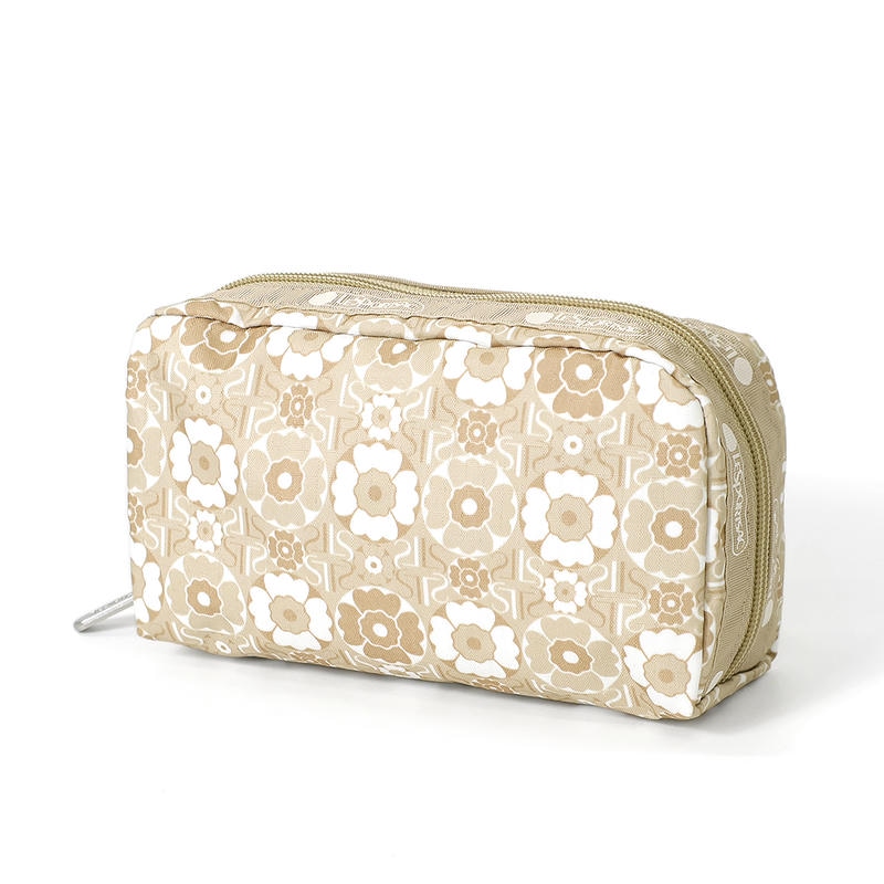 LeSportsac レスポートサック ポーチ RECTANGULAR COSMETIC 花柄 ベージュ系 6511 E702