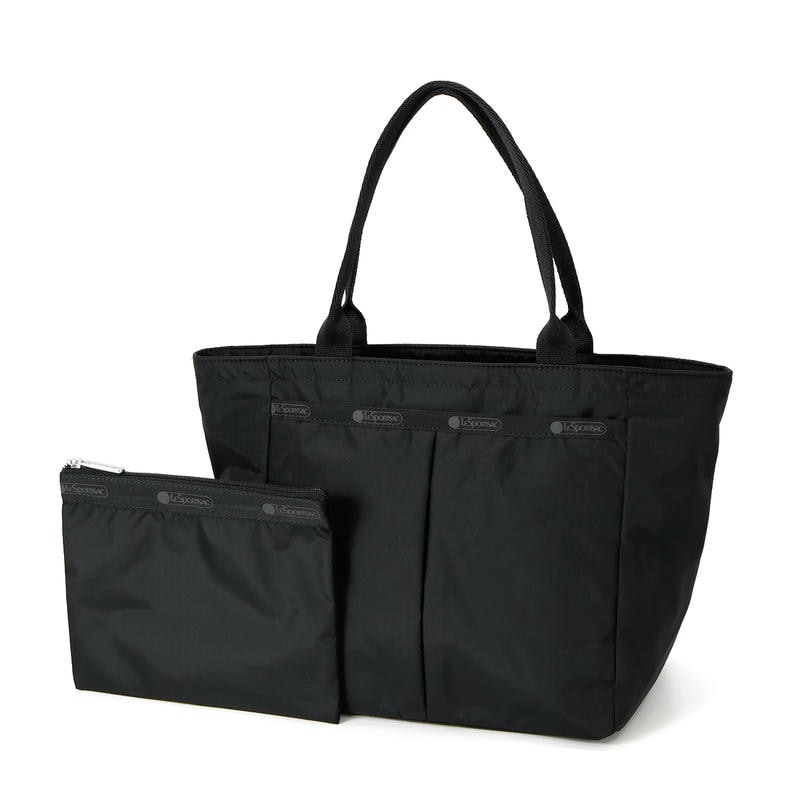 LeSportsac レスポートサック トートバッグ SMALL EVERYGIRL TOTE 無地 ポーチ付 ブラック 7470 R086