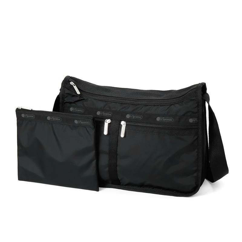 LeSportsac レスポートサック ショルダーバッグ DELUXE EVERYDAY BAG 無地 ブラック 7507 R086