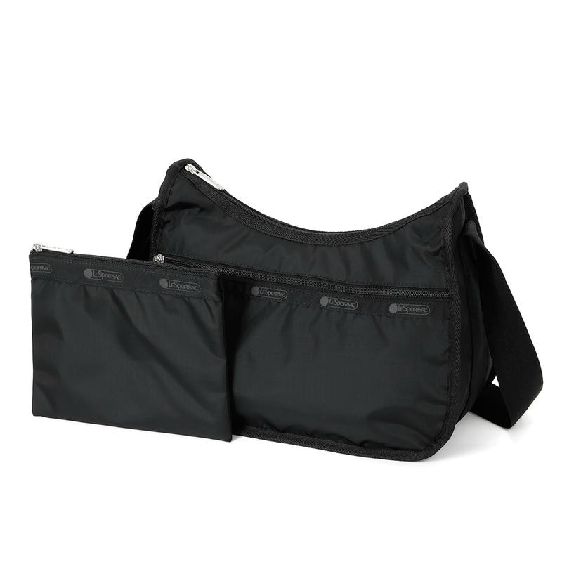 LeSportsac レスポートサック ショルダーバッグ CLASSIC HOBO クラシックホーボー 無地 ブラック 7520 R086