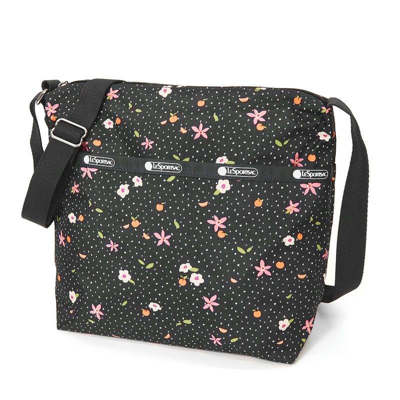 LeSportsac レスポートサック ショルダーバッグ SMALL CLEO CROSSBODY HOBO ドット 花柄 ダークグレー 7562 F670