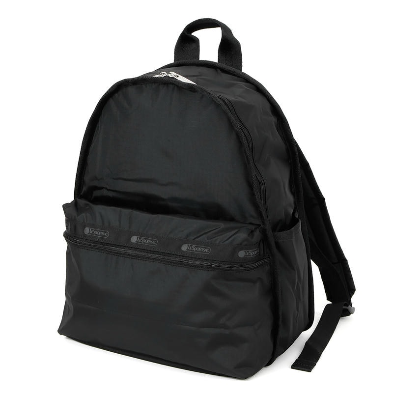 LeSportsac レスポートサック リュックサック BASIC BACKPACK ベーシック バックパック 無地 ブラック 7812 R086