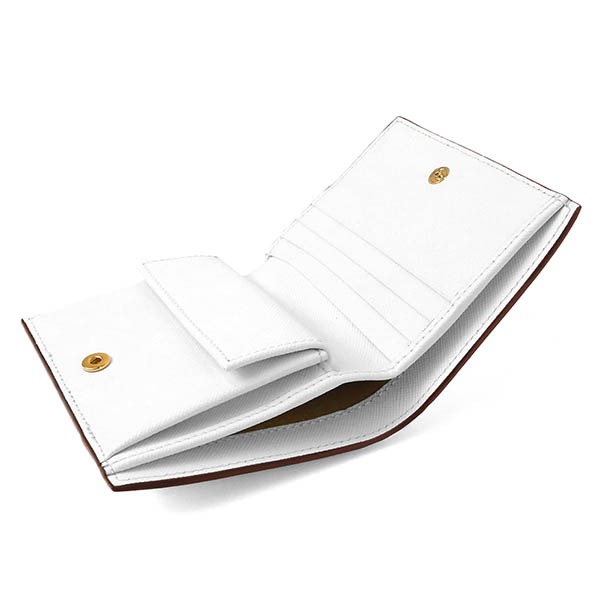 MARNI ホワイト サフィアーノレザー 二つ折りウォレット 匿名配送