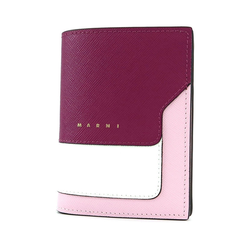 marni マルニ 財布 ピンク オレンジ ウォレット 二つ折り ラウンド