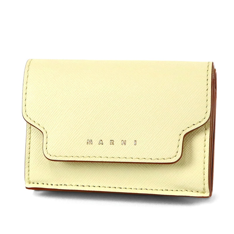 Brandol / MARNI マルニ 三つ折り財布 サフィアーノ レザー トリ  