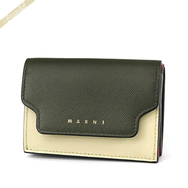 Brandol / MARNI マルニ 三つ折り財布 レザー マルチカラー ウォレット 