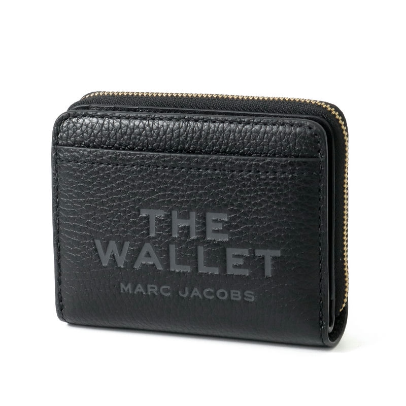 MARC JACOBS マークジェイコブス 二つ折り財布 ザ レザー コンパクト ウォレット ミニ ブラック 2R3SMP044S10 001