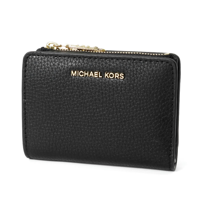 MICHAEL KORS ブラック 二つ折り財布 Brandol / MICHAEL KORS マイケルコース 二つ折り財布 レザー