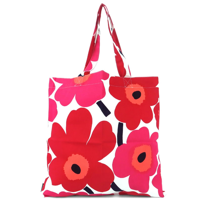 marimekko マリメッコ トートバッグ Pieni Unikko ピエニ ウニッコ 花柄 ホワイト×レッド系 067572 001