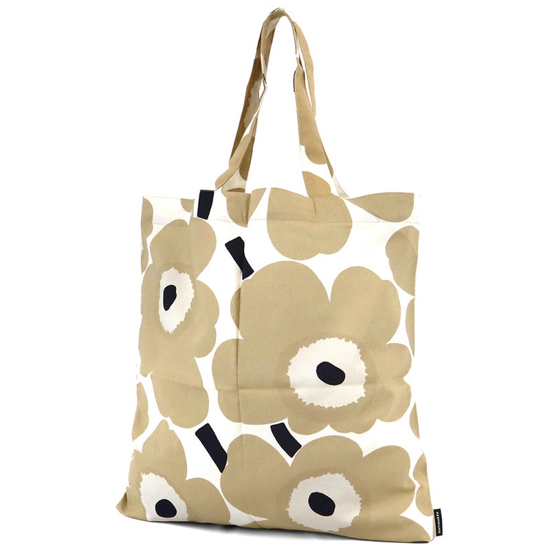 marimekko マリメッコ トートバッグ Pieni Unikko ピエニ ウニッコ 花柄 コットントート ベージュ×ホワイト 069915 185