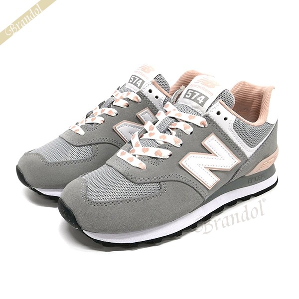 Brandol New Balance ニューバランス スニーカー 574 レディース 23 0 Cm グレー ピンク Wl574vdg 071 Steel