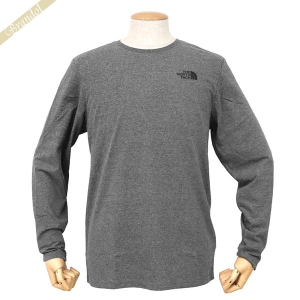 Brandol The North Face ノースフェイス メンズ 長袖 Tシャツ Easy Tee バックロゴ ロンt Lサイズ グレー Nf0a2tx1 Dyy L