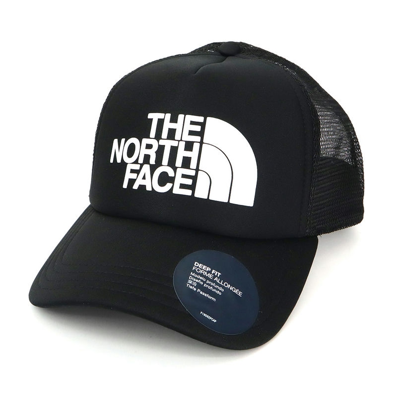 THE NORTH FACE ノースフェイス 帽子 TNF LOGO TRUCKER ロゴ メッシュキャップ ブラック NF0A3FM3 KY4