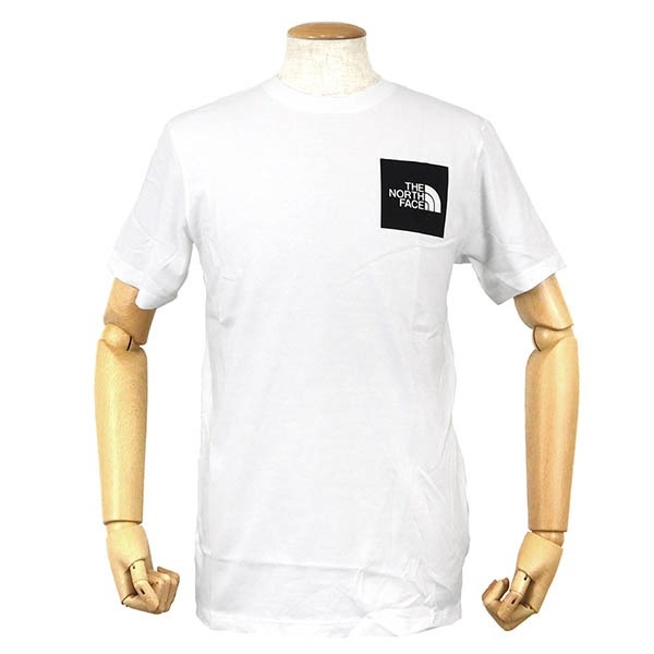 THE NORTH FACE ノースフェイス メンズ 半袖 Tシャツ FINE S/S TEE ロゴ Mサイズ ホワイト NF0A55UX FN4 M