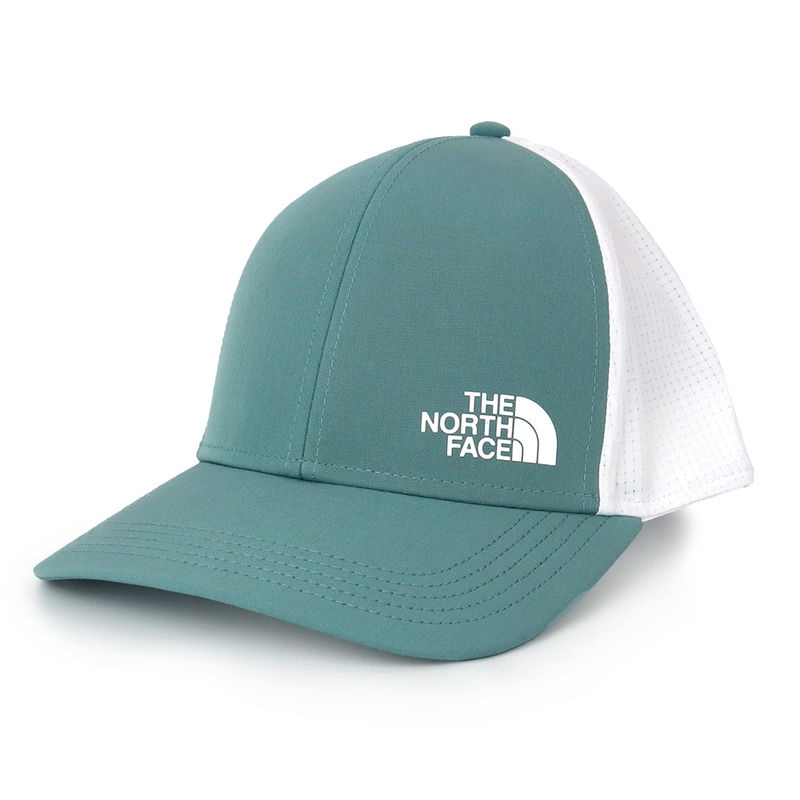THE NORTH FACE ノースフェイス 帽子 TNF LOGO ロゴ メッシュキャップ ブルーグリーン×ホワイト NF0A5FY2 A9L