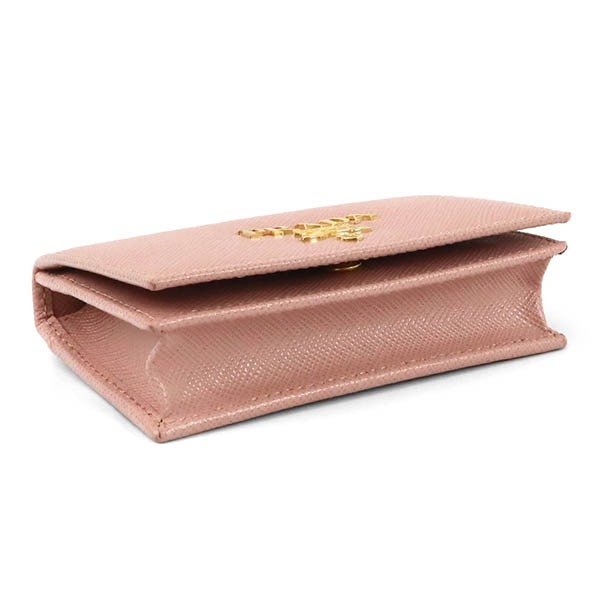 Brandol / PRADA プラダ 名刺入れ レザー カードケース ライトピンク