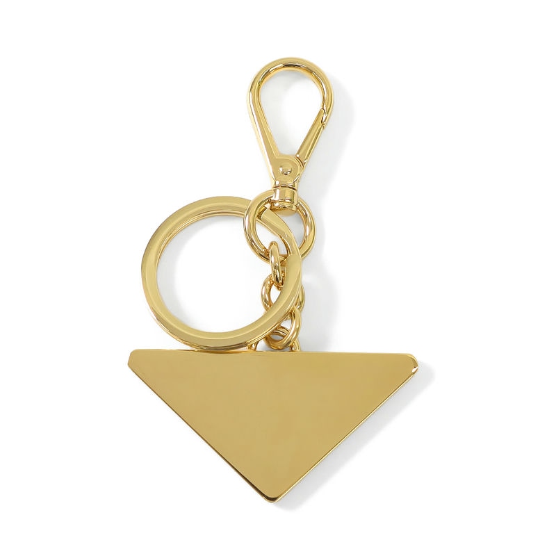 Brandol / PRADA プラダ キーリング トライアングルロゴ キーホルダー
