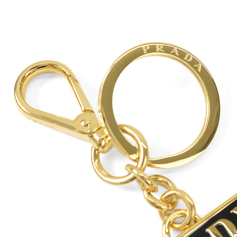 Brandol / PRADA プラダ キーリング トライアングルロゴ キーホルダー