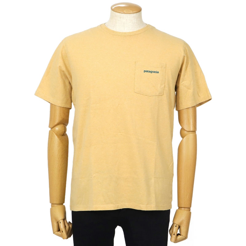 Patagonia パタゴニア Tシャツ メンズ ボードショーツ ロゴ ポケット レスポンシビリティー 半袖 XLサイズ イエロー系 37655 Beeswax Tan XL