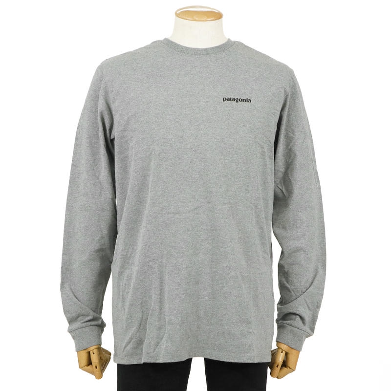 Patagonia パタゴニア メンズ Tシャツ ステッカーポケット レスポンシビリティー ロングスリーブ 長袖 Mサイズ グレー 38518 Gravel Heather M