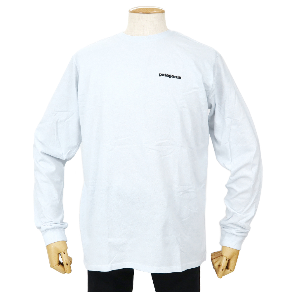 Patagonia パタゴニア 長袖 Tシャツ ロゴ Lサイズ ホワイト系 38518 WHI L