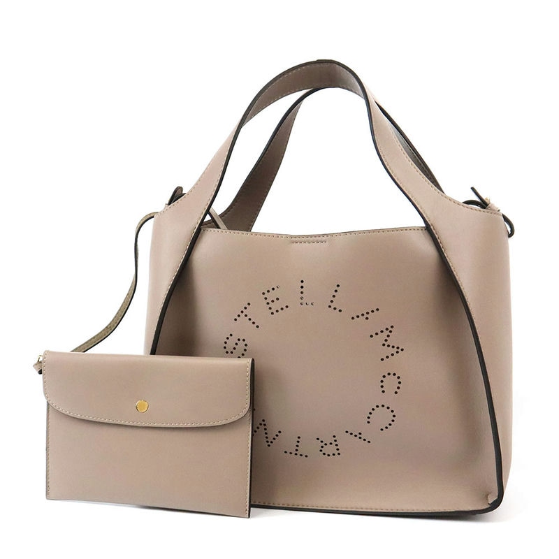 STELLA McCARTNEY ステラ マッカートニー ショルダーバッグ ポーチ付 2way トートバッグ グレーベージュ 513860 W8542 2800