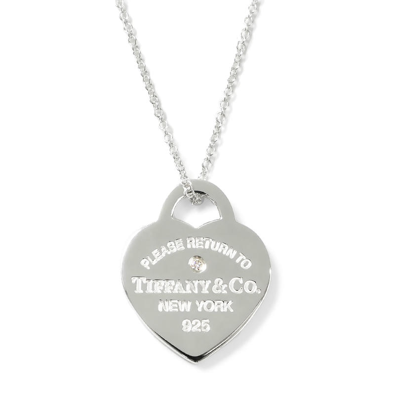 【 リターントゥ ティファニー 】k18 RG Wハートタグ ネックレス