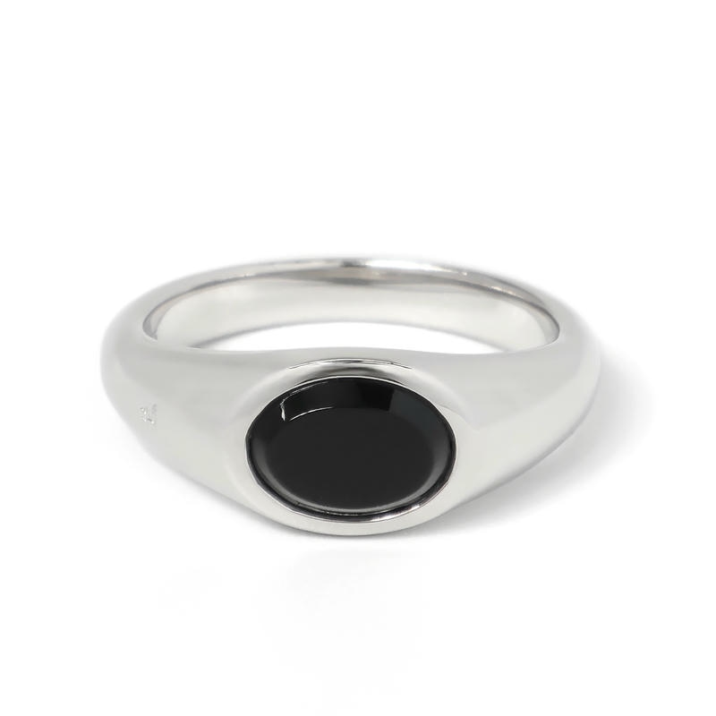 TOMWOOD トムウッド 指輪 Joe Ring Polished Onyx ブラックオニキス リング 18号 シルバー 101274 58