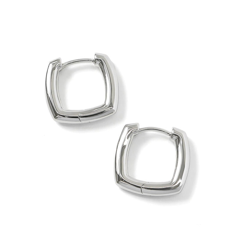 TOMWOOD トムウッド ピアス Frame Hoops Small スクエア フープ シルバー 101533