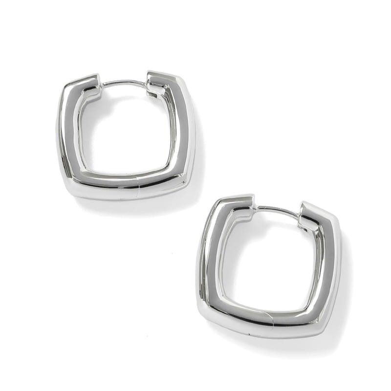 TOMWOOD トムウッド ピアス Frame Hoops Medium スクエア フープ シルバー 101536