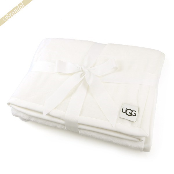 UGG アグ ブランケット ダッフィールド スロー DUFFIELD THROW II 無地 ホワイト 1106011 CREAM Brandol